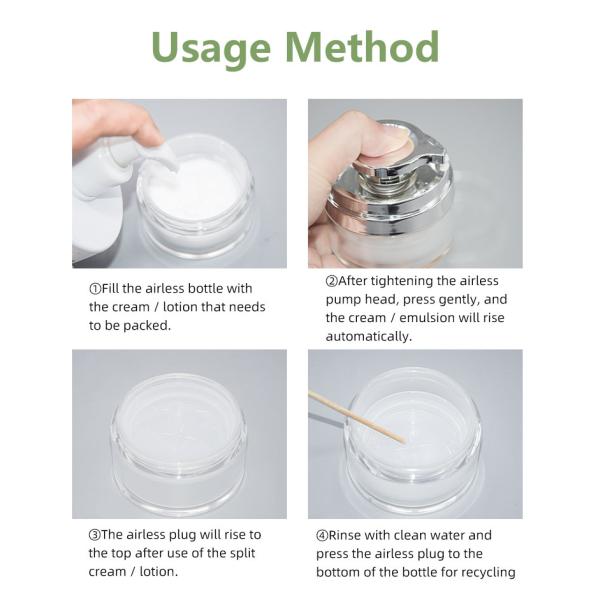 frasco mal ventilado cosmético acrílico do círculo 70g que empacota para o creme do olho