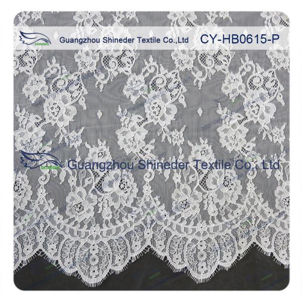 Edged Floral Chantilly Scalloped Lace , BV / ITS Bridal Dress 150 x 300 cm