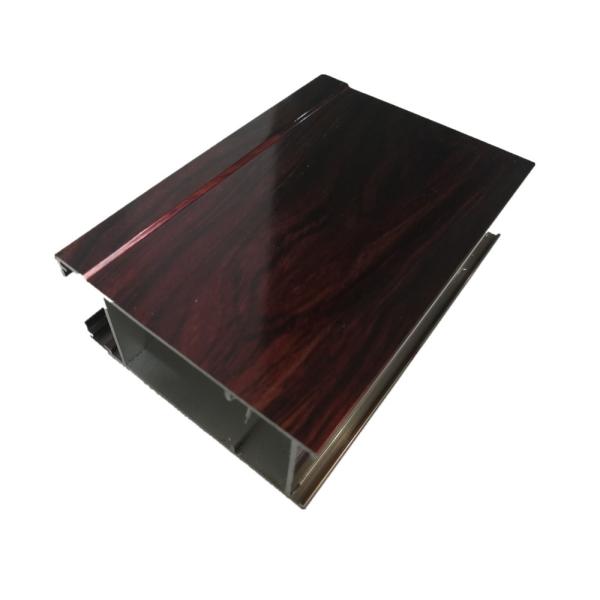 6063 Customized High Glossy Wood Finish Aluminium Profiles Aluminium Extrusion for Glass Door and Window