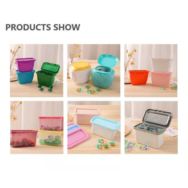 бутылки хранения 400g 500g 600g 800g пластиковые для коробки стручков прачечной жидкостных тензидов