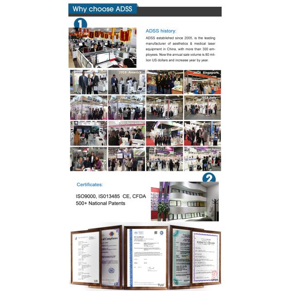 Manufacture ADSS ND YAG 1064nm Long Pulse Laser Hair Removal Laser Device