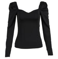 Camiseta de alças longa da camisa da luva T do pescoço liso das mulheres feitas sob encomenda de China da fábrica da roupa para o verão