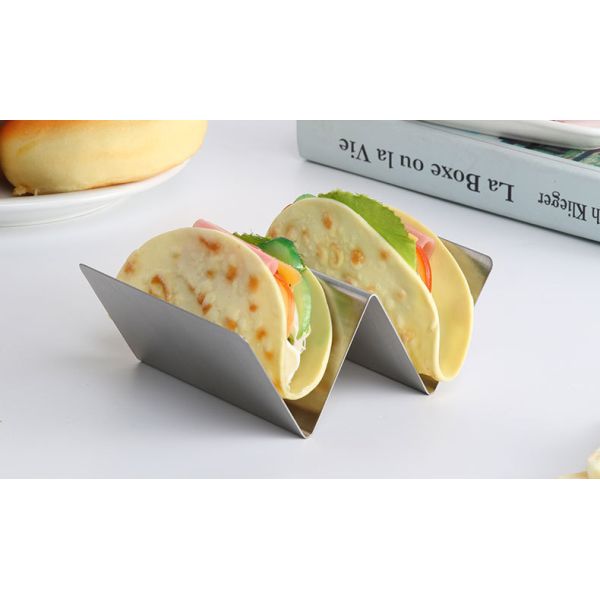 Stainless Steel Taco Holder Stand Taco Tray Mexico Pancake Holder Baking rack