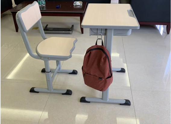 Cold Rolled Steel Student Desk And Chair Set Commercial Furniture Eco - Friendly Material