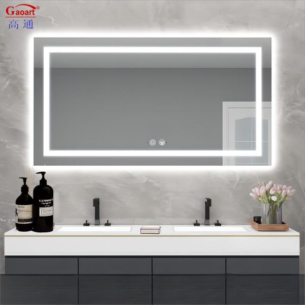 Душ Смарт стеклянный стена полное освещение до декора портативный декоративный для ванной зеркало