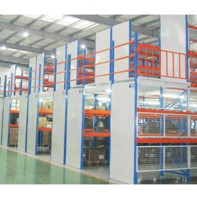 Multi-Tier Blue Chemical Plant Tools Storage Mezzanine Rack for 300kg/500kg Layer Load