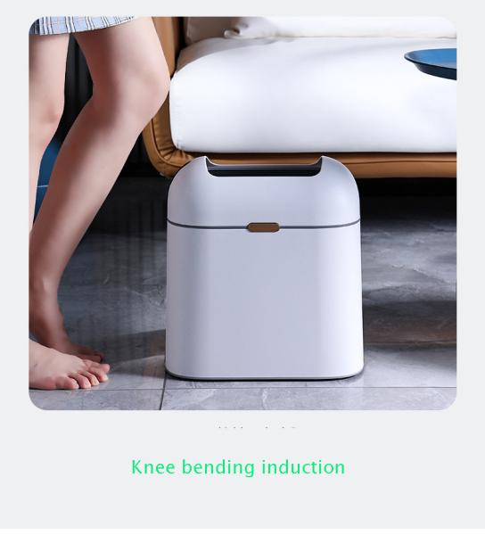 House Hold Aromatherapy Sensor Slim Plastic Recycled Trash Can with Lid