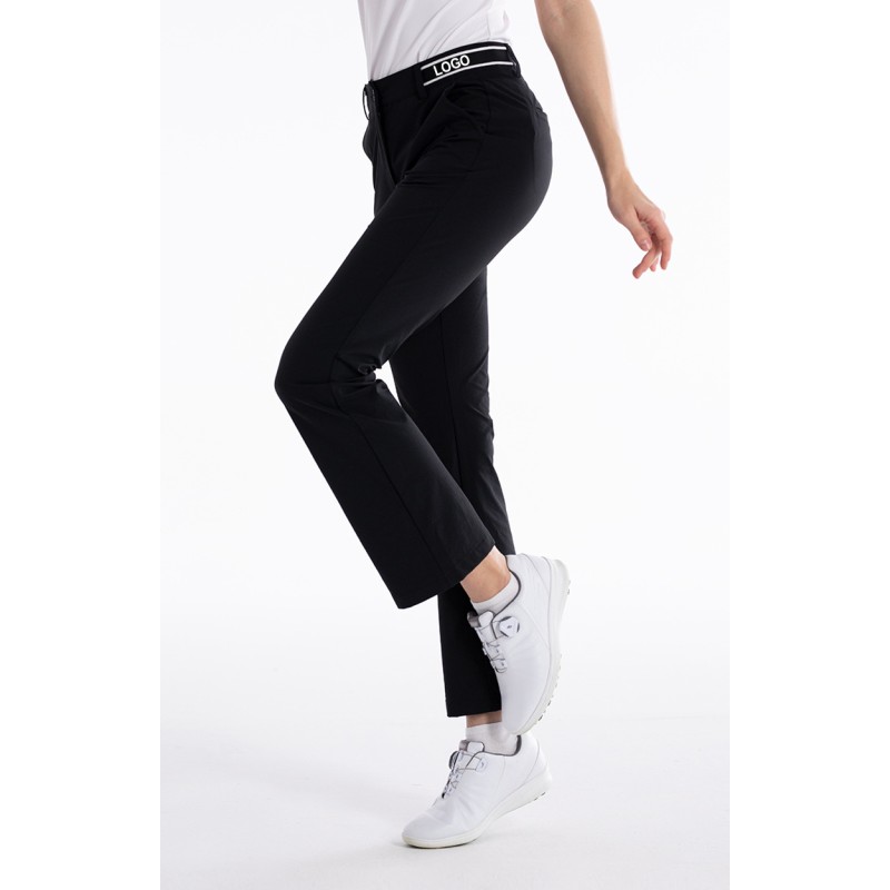 Women Elegant Micro Flare Golf Pants Slim Fit Height Boosting Ladies Golf Trousers