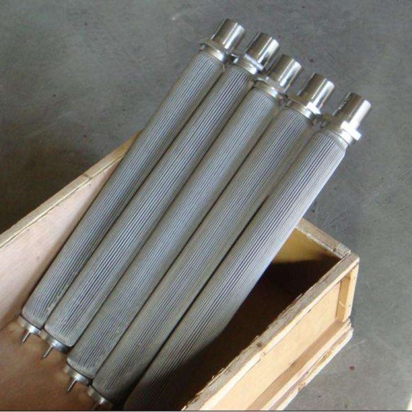 Backwashable Titanium Stainless Steel Mesh Sintered Porous Metal Filter Cartridge OEM
