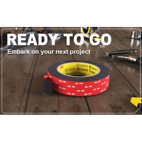 Heavy Duty Double Sided Waterproof Masking Tape Acrylic Adhesive Water-Activated for LED Strip Mounting Walls Home/Office Decor
