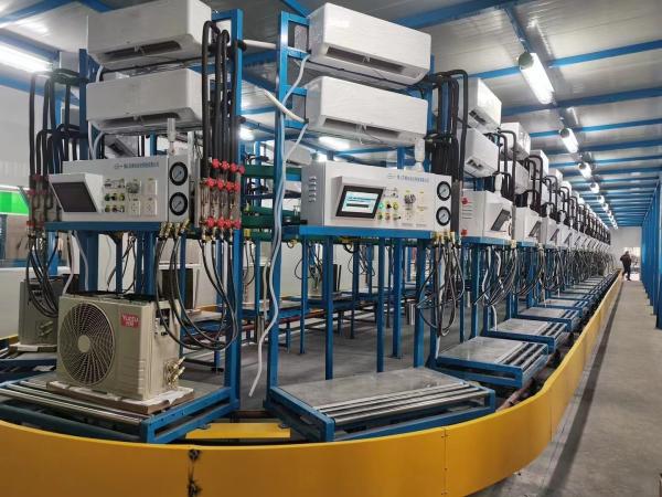Split Type Air Conditioner Auto Production Line with Leak Detection & Performance Test Integration