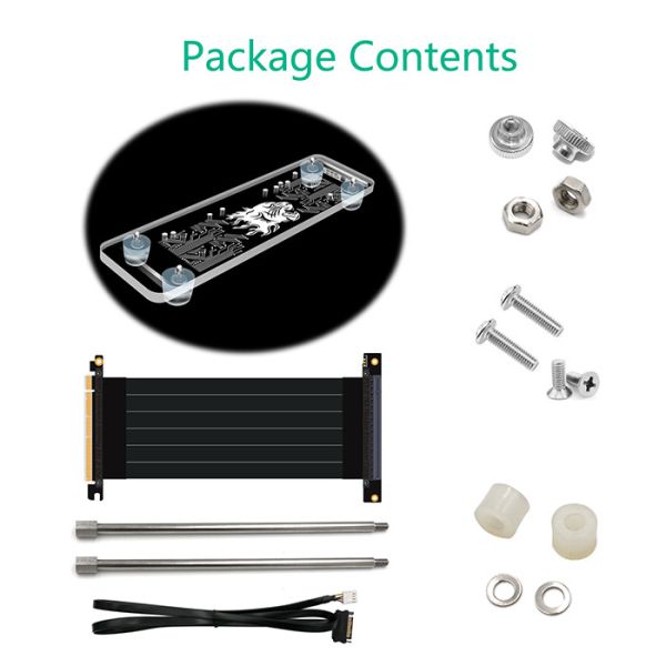 Видеокарта 16X вертикальное Kickstand PCI e 3,0 со светом СИД RGB и расширением Cabl PCI-E