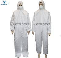 Standard Type 5 6 White Nonwoven SMS Microporous Disposable Coveralls Suits for Painting