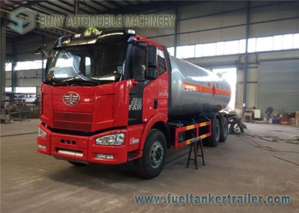 FAW 10 Ton LPG Tank Truck , 24M3 3 Axles 6x4 Truck With Dispenser