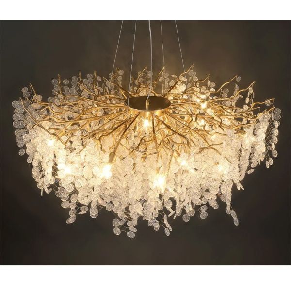 Nordic Ceiling Crystal Chandelier Gold Luxury Pendant Light  （WH-AP-672）