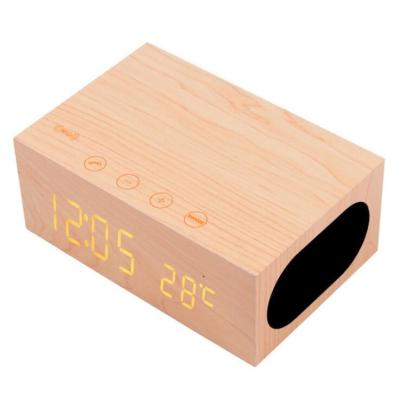 Alarm Clock Type Wooden Bluetooth Speaker , 175x110x70cm Wireless Charging Transmitter