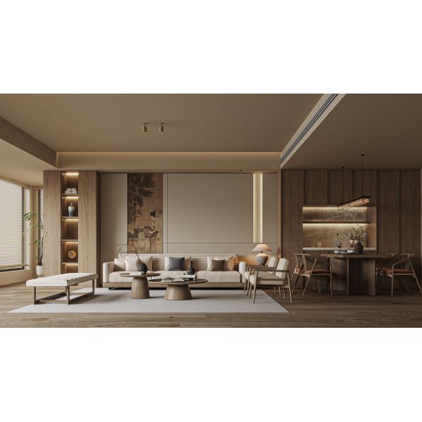 OEM/ODM CUSTOMIZED LIVING ROOM FURNITURE COLLECTION SOLUTION SETS WITH SOLID WOOD FOR VILLA