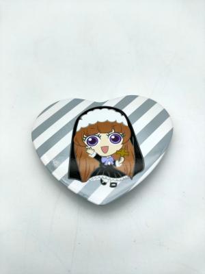 Safty Promotional Metal Pin Badges Heart Cool Girl Pneumatic Pressure Processing