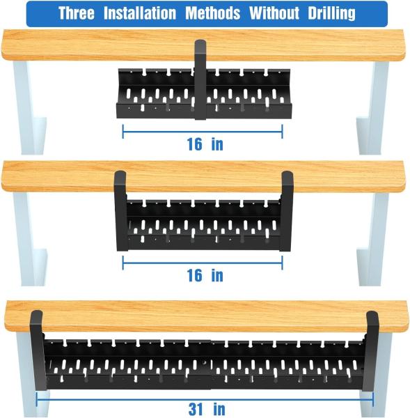Gerenciamento de cabos de escritório feito fácil com 31 polegadas retrátil Power Strip Cord Holder