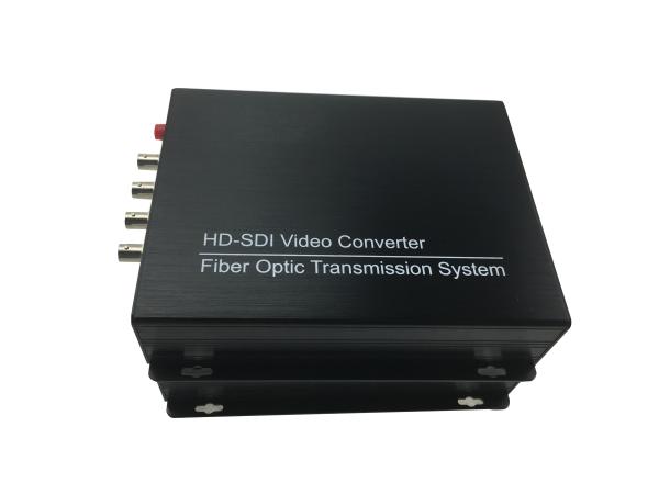 5VDC power4 channels HD SDI to Fiber Converter 1.485Gb / s Data rate optical fiber transmitter