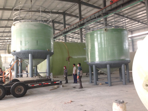 Cylindrical Vertical Frp Chemical Storage Tanks Filament Winding