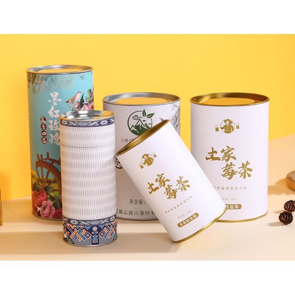157gsm Paper Tea Coffee Tube Packaging Cardboard Cosmetic Tube