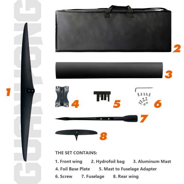Carbon Wing Hydrofoil Paddle Board Pumping Downwind Foil Water Board 1.5M 1.7M