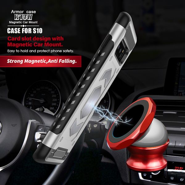 Carbon Fibre Brushed Back Cover Armor Phone Case For Sumsang S10 CE FCC ROHS