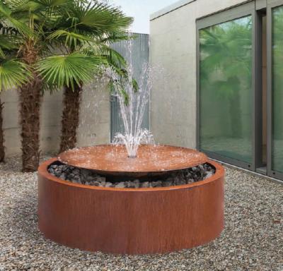 Bacia de aço da água de Corten da decoração grande para a característica da água do jardim