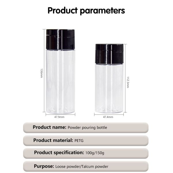 Яркий блеск перемещения косметический/бутылка порошка контейнера порошка тени глаза пустая свободная