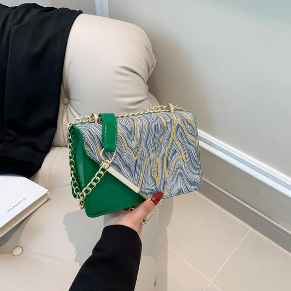 Bag women's new fashion small square bag wholesale niche simple retro quicksand everything single shoulder crossbody cha
