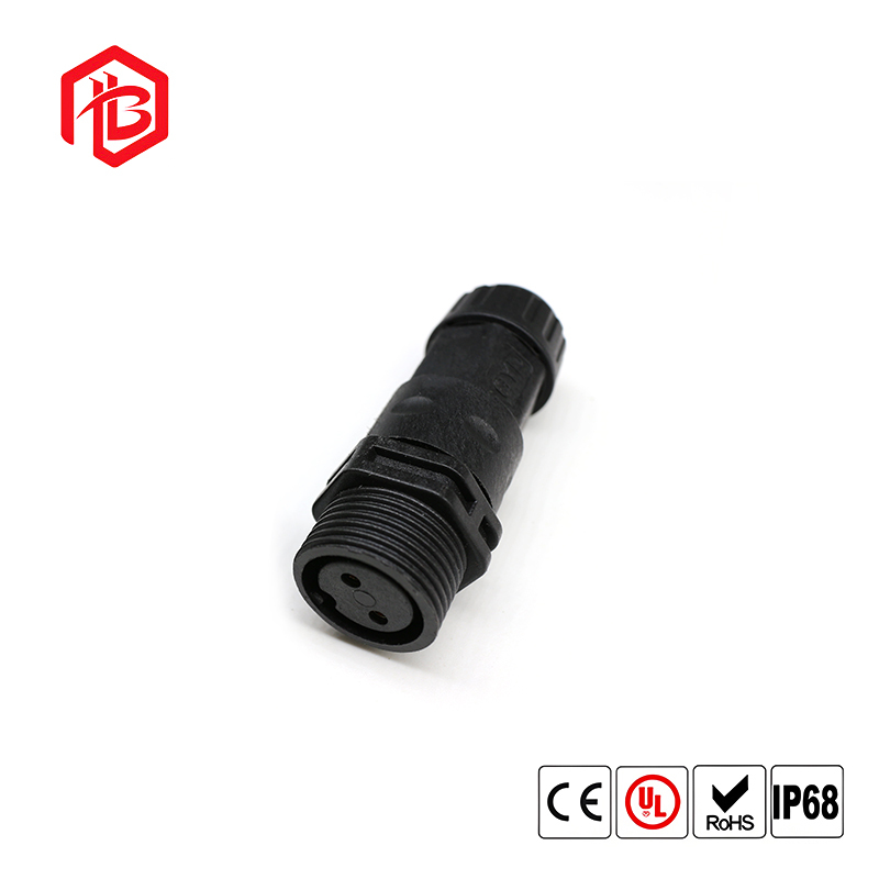 M20 Outdoor 300V Copper 2-5 Pin Female Screw Fixing IP68 Waterproof Circular LED Light Strip Electrical Cable Power Connector