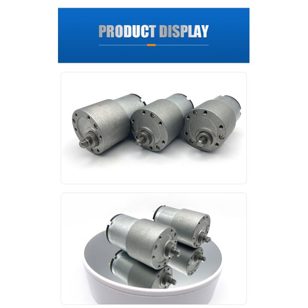 Customization 37mm Diameter Gearbox  High Torque Slow Rpm 12v 24v Dc Spur Geared Motor for Printing Machine