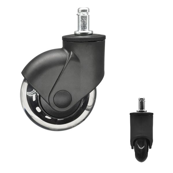 PU стержня кольца сжатия 3 дюймов мягкий катит прозрачное шарнирное соединение затыкает в рицинусах стула офиса