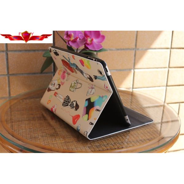 New Fahion Modern Lady Ipad 2/3/4 PU Cover Cases Smart Sleep Durable High Quality