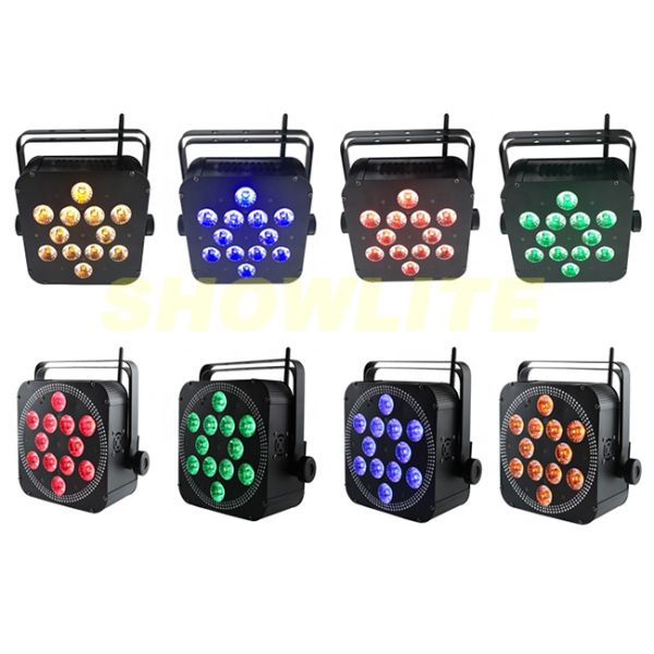 Оборудование dj uplights этапа равенства 9*18W RGBWA+UV 6in1 СИД плоское привело беспроводной свет в действие этапа СИД