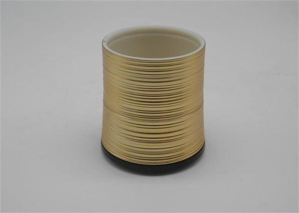 33mm Gold Color Cosmetic Bottle Cap , Round Screw Cap Lid With UV Coating