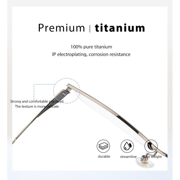 Половинные стекла рамки титана оправы Unisex для игры чтения компьютера