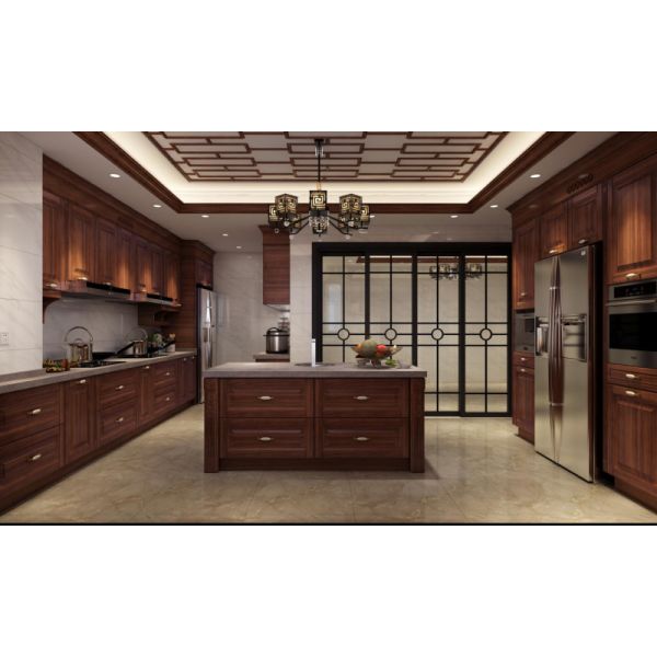 High End Stainless Steel Kitchen Cabinetry With New Chinese Style And Vintage Design