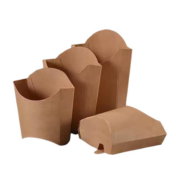 Customer's Logo Paper Cardboard Fast Food Box for Eco-friendly and Recyclable French Fry Packaging