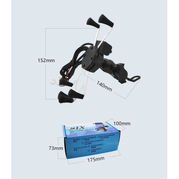 RoHS X Claw Motorcycle Phone Mount