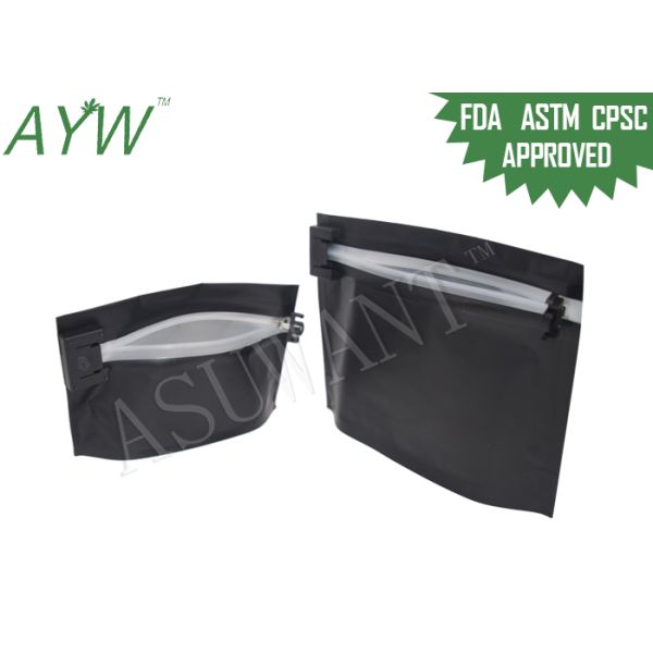 Inside Al Foil Child Resistant Bags Transparent Zip For Household Drug Packaging