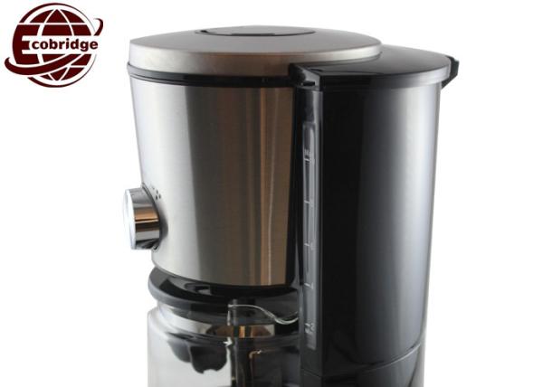 Silver Black Compact Drip Coffee Maker , 8-10 Cups Drip Filter Coffee Machine