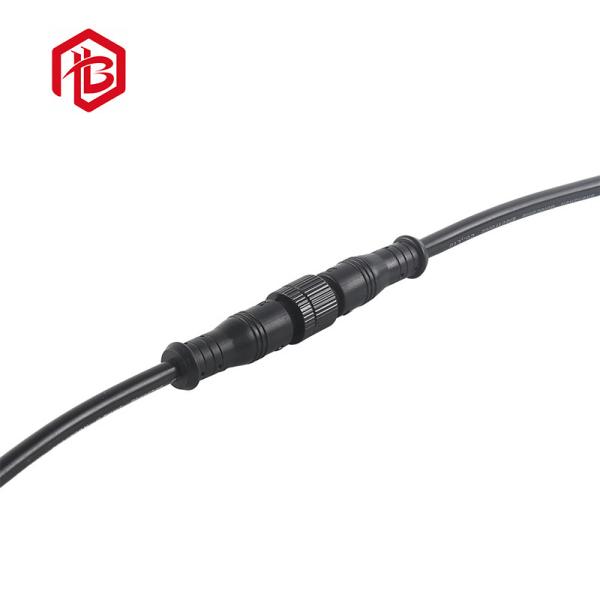 M12 connecteur circulaire 2-8 broches imperméable à l'eau mâle et femelle prise de fil LED lampe extérieure imperméable à l'eau fil de noix métallique