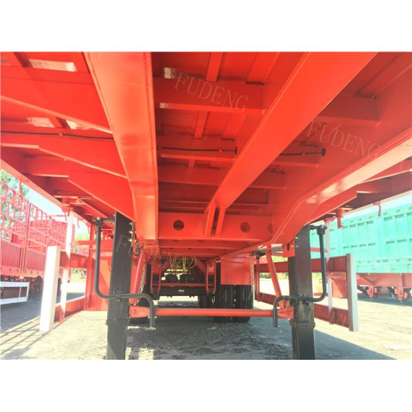 35 Ton 12 Wheeler Flatbed Container Trailer 3 Axle Semi Trailer 2500 *2500 * 1550mm