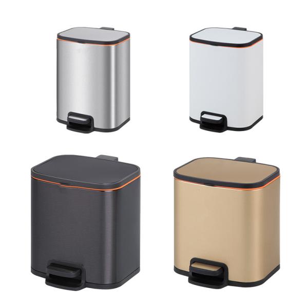 Commercial Large Covered Kitchen Waste Sorting Stainless Steel Treadle Dry and Wet Separation Stainless Steel Trash Can