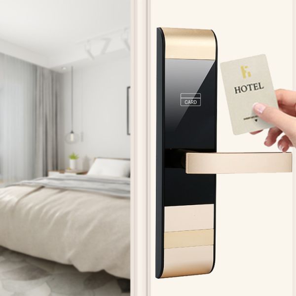 FCC Hotel Smart Electronic Card Swipe Door Locks Smart 310mm Hotel Software