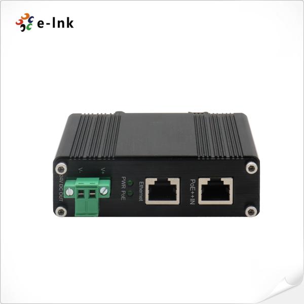 Trilho Din 802.3 Bt PoE Divisor Industrial 10 100 1000Mbps 12VDC 36W Saída