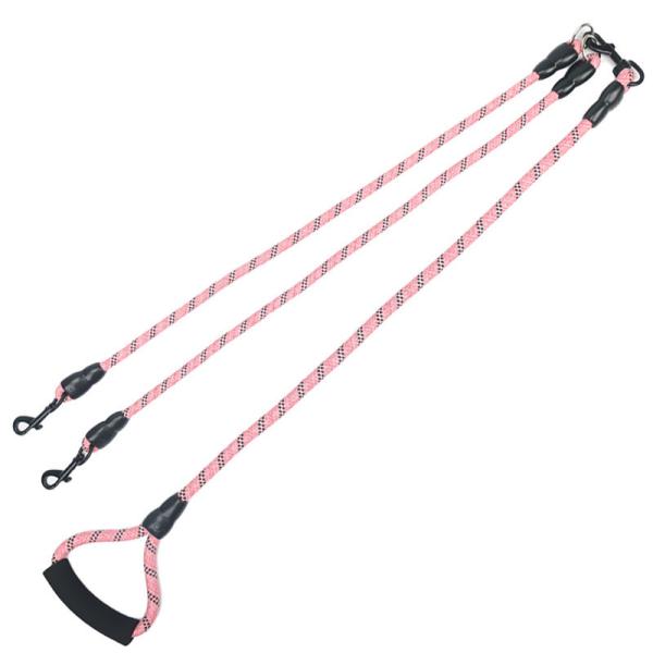 Pet leash durable 4 colors double dog leash
