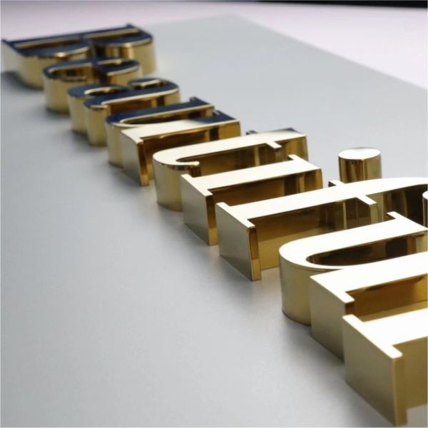 Company Lobby Polished 3D Metal Letters Stainless Steel Lettering Signage